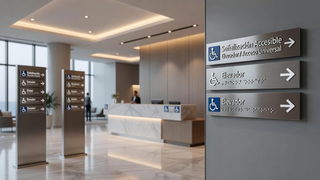 Señalización accesible en hoteles