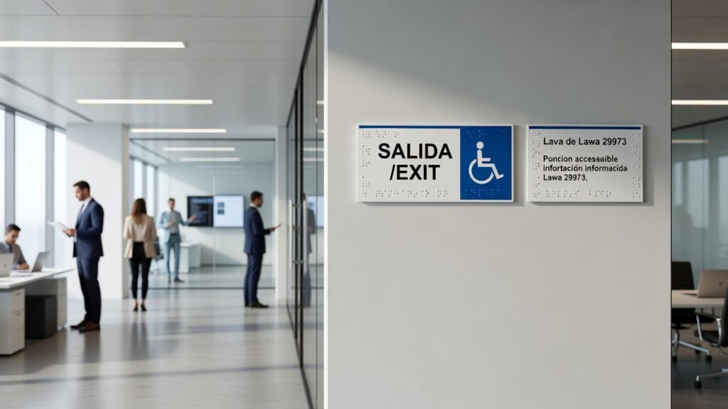 Señalización accesible según la Ley 29973