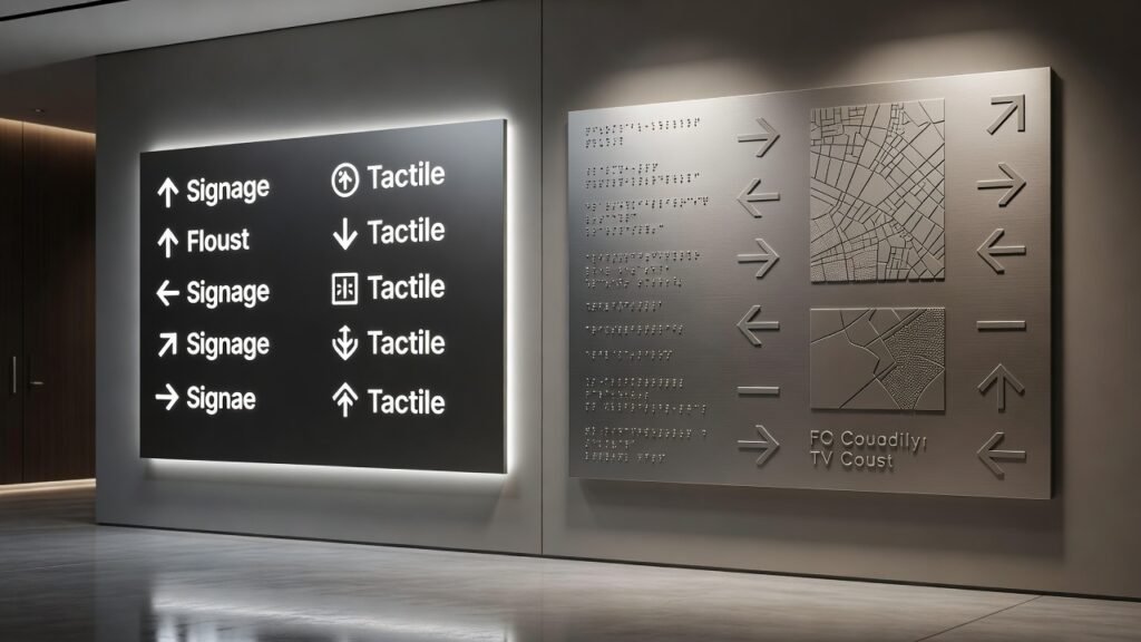Señalización accesible: visual vs táctil