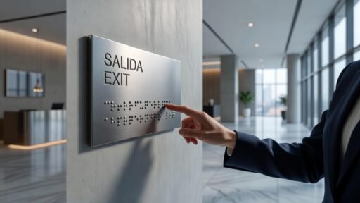 Señalización braille en edificios públicos
