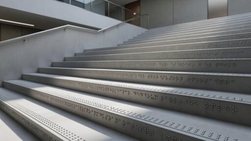 Señalización braille en escaleras según normativa