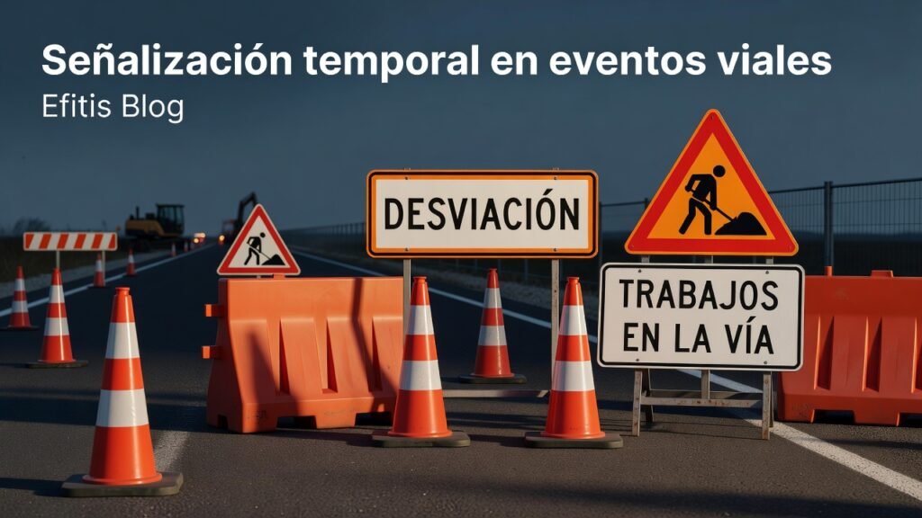 Señalización temporal en eventos viales