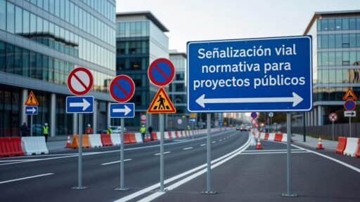 Señalización vial normativa para proyectos públicos