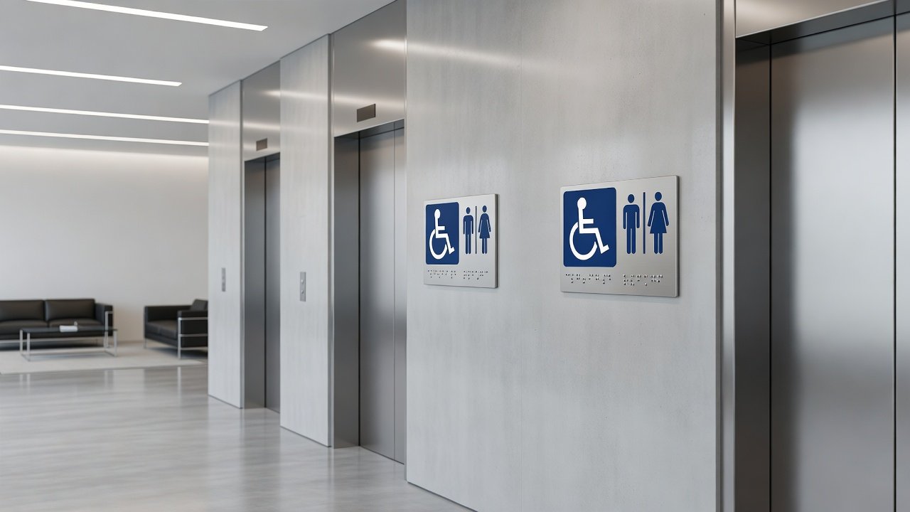 Ubicación de señalización accesible en interiores: Imagen principal