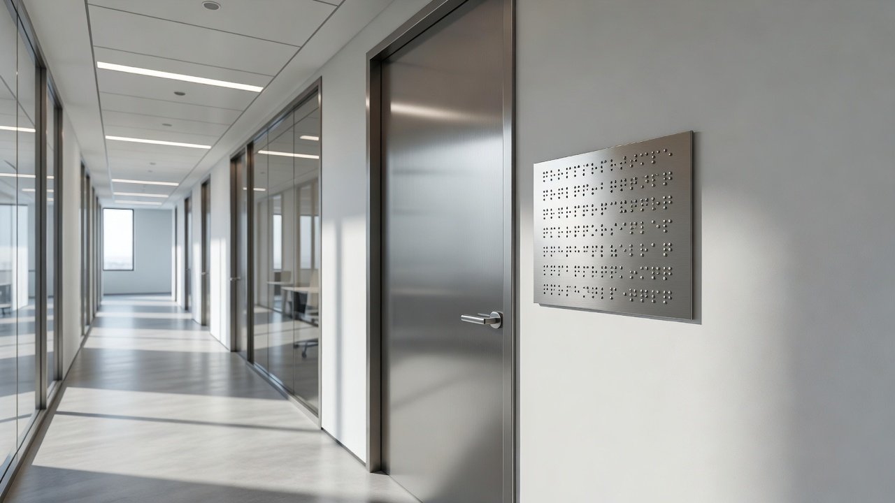 Ubicación de señalización braille en puertas: Imagen principal