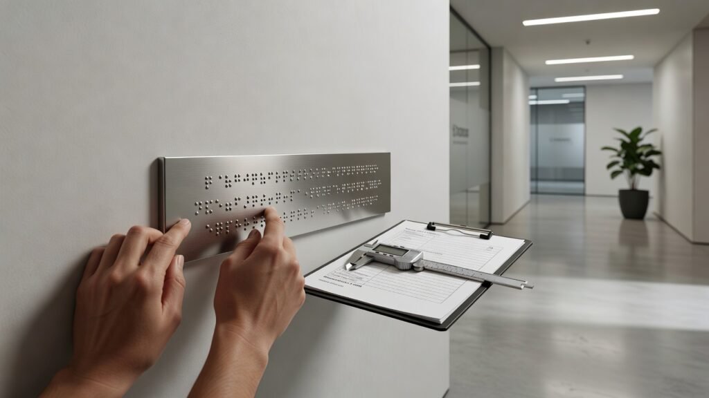 Validación de señalización braille según normativa