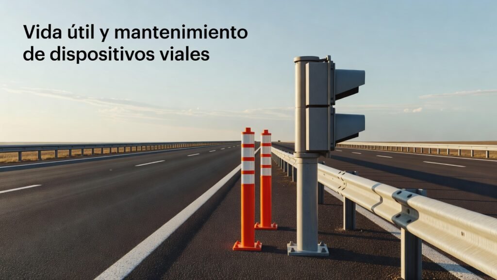 Vida útil y mantenimiento de dispositivos viales