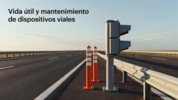 Vida útil y mantenimiento de dispositivos viales