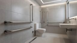 Barras de apoyo en baños accesibles normativa