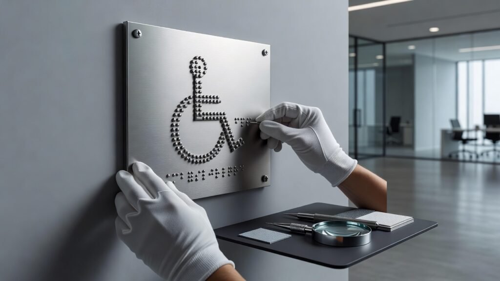 Cómo aplicar relieve en señalización accesible