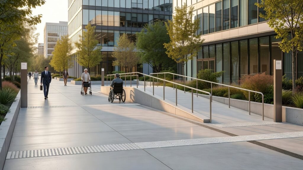 Diseño urbano accesible sin barreras