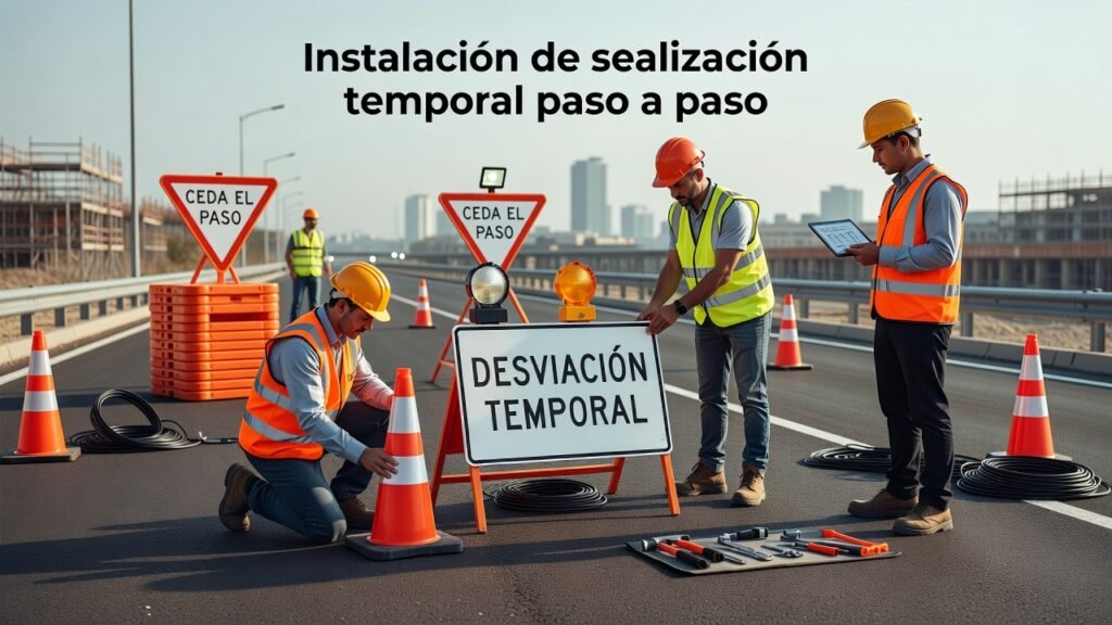 Instalación de señalización temporal paso a paso 1 Instalación de señalización temporal paso a paso