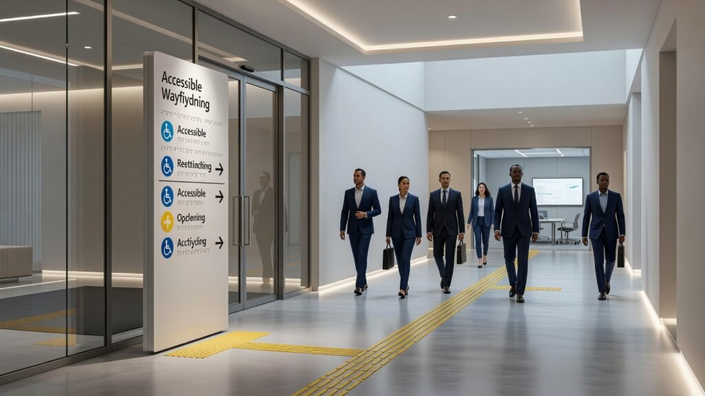 Señalización accesible desde el ingreso hasta el destino.