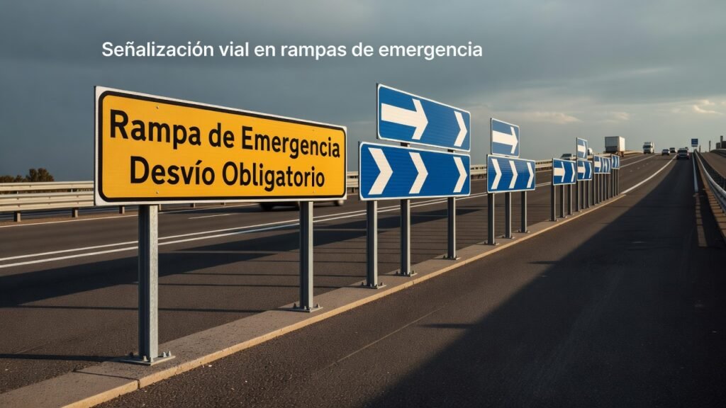 Señalización vial en rampas de emergencia 1 Señalización vial en rampas de emergencia