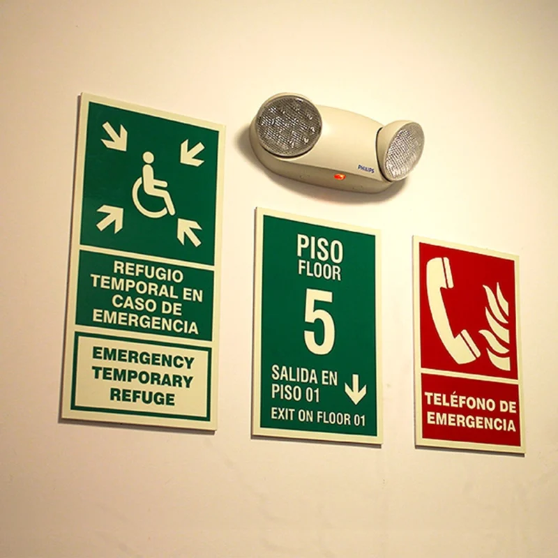 senales fotoluminiscente senales de evacuancion y emergencia indeci en peru ccima