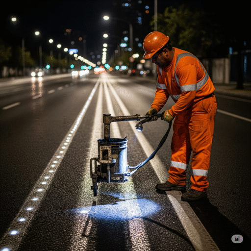 rodillo especial lineas nocturnas ccimasenalizaciones peru