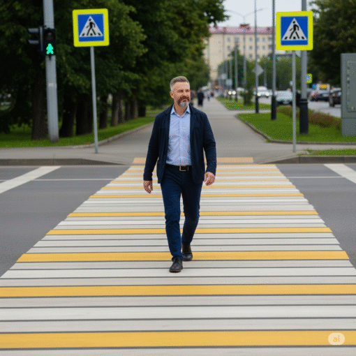 Cruza Seguro Líneas De Cruce Peatonal Y Su Diseño Correcto