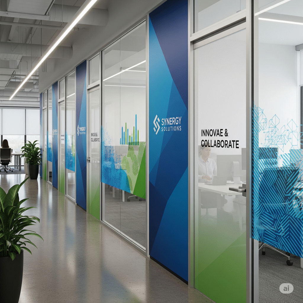 No Es Solo un Separador: Cómo las Mamparas Definen tu Espacio y tu Marca 1 brandeo mamparas identidad oficina ccimasenalizaciones peru