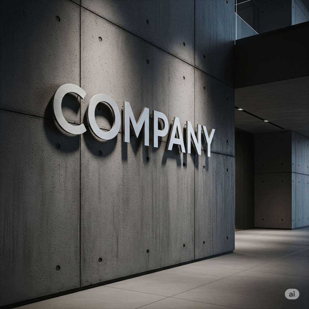 La Delicadeza del Metal: Señalización de Acero de Precisión 3 letras acero 1mm 2mm precision ccimasenalizaciones peru