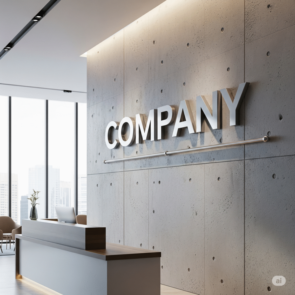 La Sombra es tu Mejor Aliada: Letras Flotantes de Acero 4 letras acero varilla modernidad ccimasenalizaciones peru