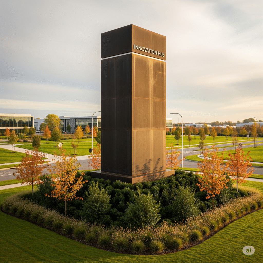 Más Allá de un Rótulo: El Poder del Monolito en tu Marca 7 monolito publicitario sobriedad ccimasenalizaciones peru