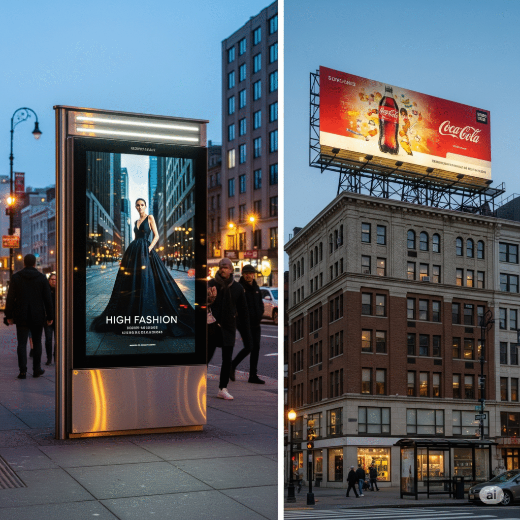 Más Impacto en Menos Espacio: El Debate Tótem vs. Panel 2 totem vs panel publicitario ccimasenalizaciones peru