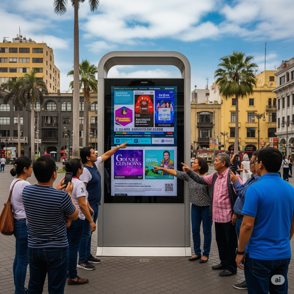 Dos Mundos, Un Mensaje: Tótems para tu Estrategia Híbrida 7 totems digitales fisicos ccimasenalizaciones peru 1
