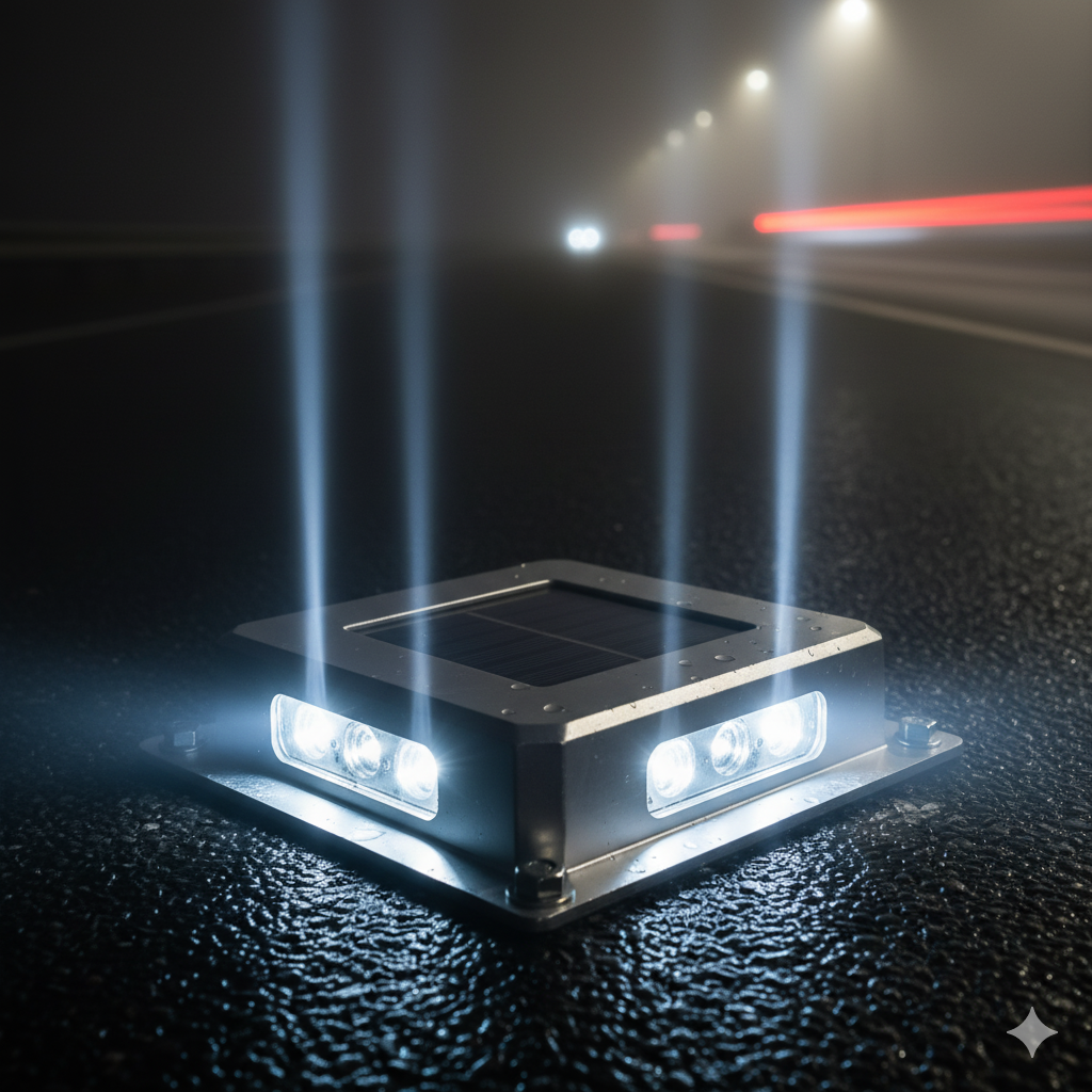 ¿Basta con la Reflexión? Por Qué la Luz Activa de los Captafaros LED Cambia la Seguridad de tu Carretera 12 captafaros led maxima visibilidad nocturna ccimasenalizaciones peru