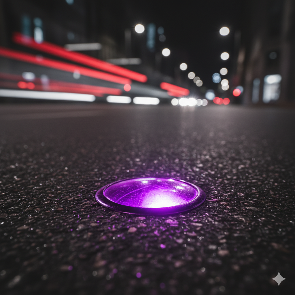 Más que un color: Conoce el significado y uso de los tachones morados en la vía. 1 diseno y aplicacion de tachones morados ccimasenalizaciones peru