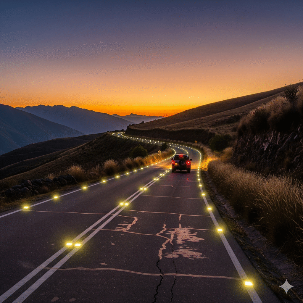 La Luz en el Camino: Por Qué los Tachones son la Mejor Guía para Conductores 6 guia de conductores carreteras rurales ccimasenalizaciones peru