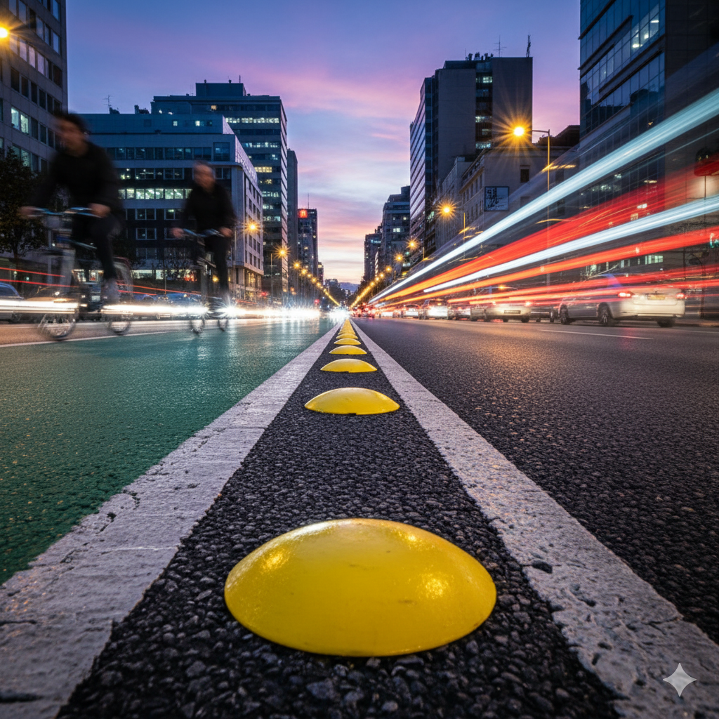 ¿Caos en la Ciudad? Así Ordenan el Tráfico las Tachas Viales 1 tachas viales en zonas urbanas en peru ccimasenalizaciones peru