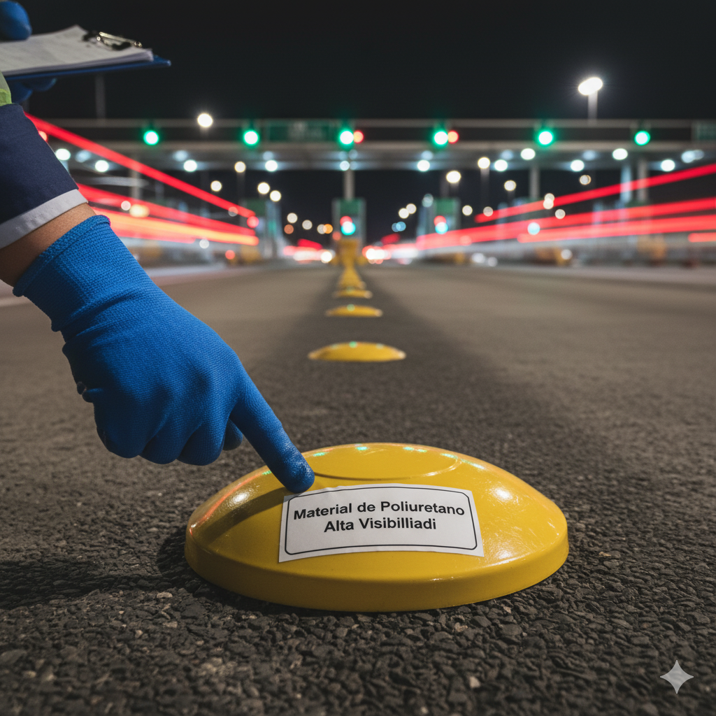 ¿Tu Peaje Cumple? Las 7 Claves Esenciales para que tus Tachones Viales Protejan tu Inversión 1 tachones en peajes seguridad vial 7 claves ccimasenalizaciones peru