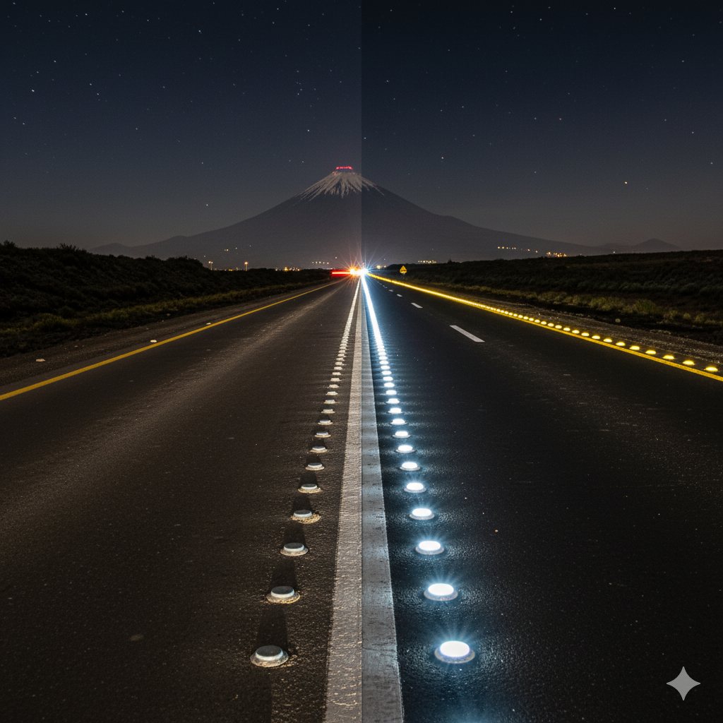 Visibilidad 24/7: Cómo la Resistencia y los Tachones Reflectivos Certificados Previenen Accidentes en la Noche 1 tachones reflectivos usos resistencia mtc ccimasenalizaciones peru