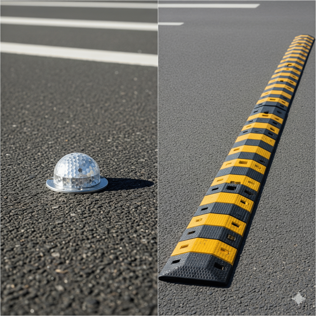 Guía Completa: ¿Tachones o Reductores? La Respuesta para tu Seguridad 1 tachones vs reductores velocidad ccimasenalizaciones peru