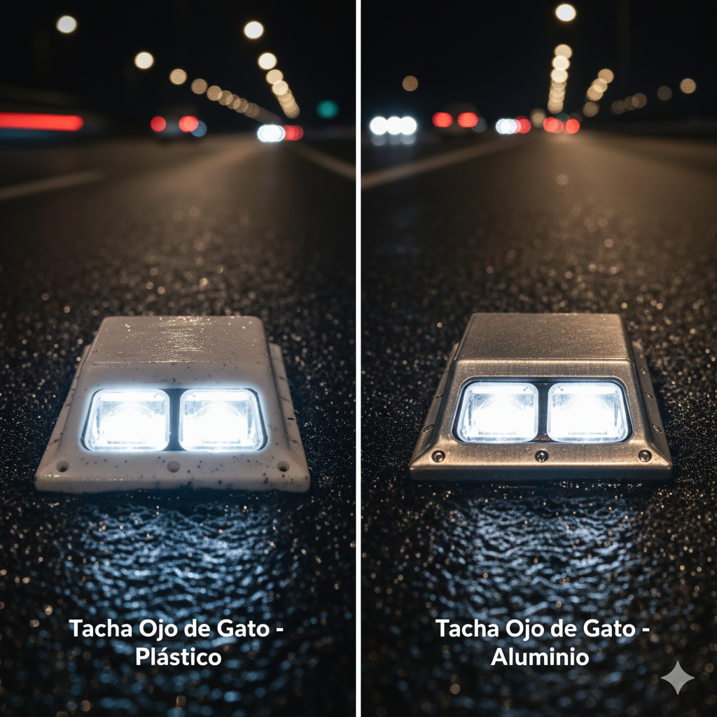 ¿Plástico o metal? Guía definitiva para elegir la tacha ojos de gato ideal para tu proyecto. 1 tipos de tachas ojos de gato ccimasenalizaciones peru