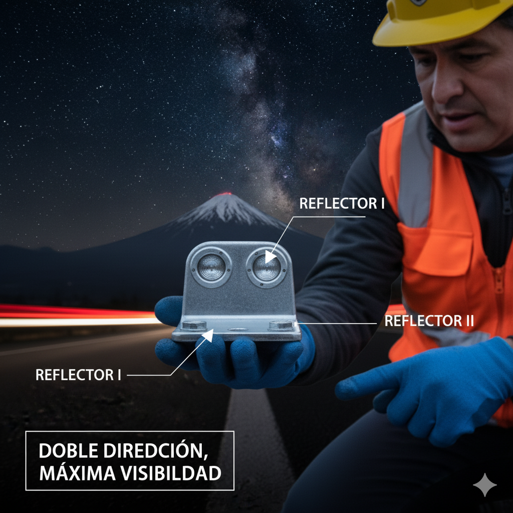 La Guía Definitiva del Ingeniero: Cómo Elegir Entre Tachas Solares, Bidireccionales y Pasivas para Proyectos en Perú. 1 tipos de tachas reflectivas peru ccimasenalizaciones peru