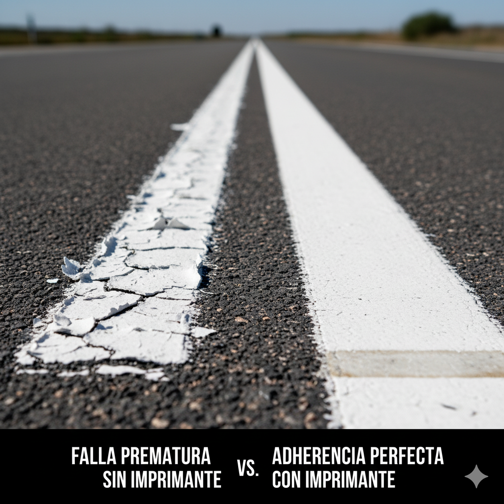 El Error Común en la Demarcación: Por Qué Su Termoplástico Necesita una Imprimación Base Solvente. 1 compatibilidad termoplastica base solvente ccimasenalizaciones peru 2