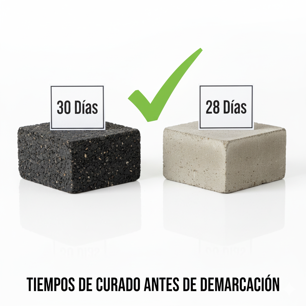 cuando pintar asfalto nuevo tiempos espera ccimasenalizaciones peru