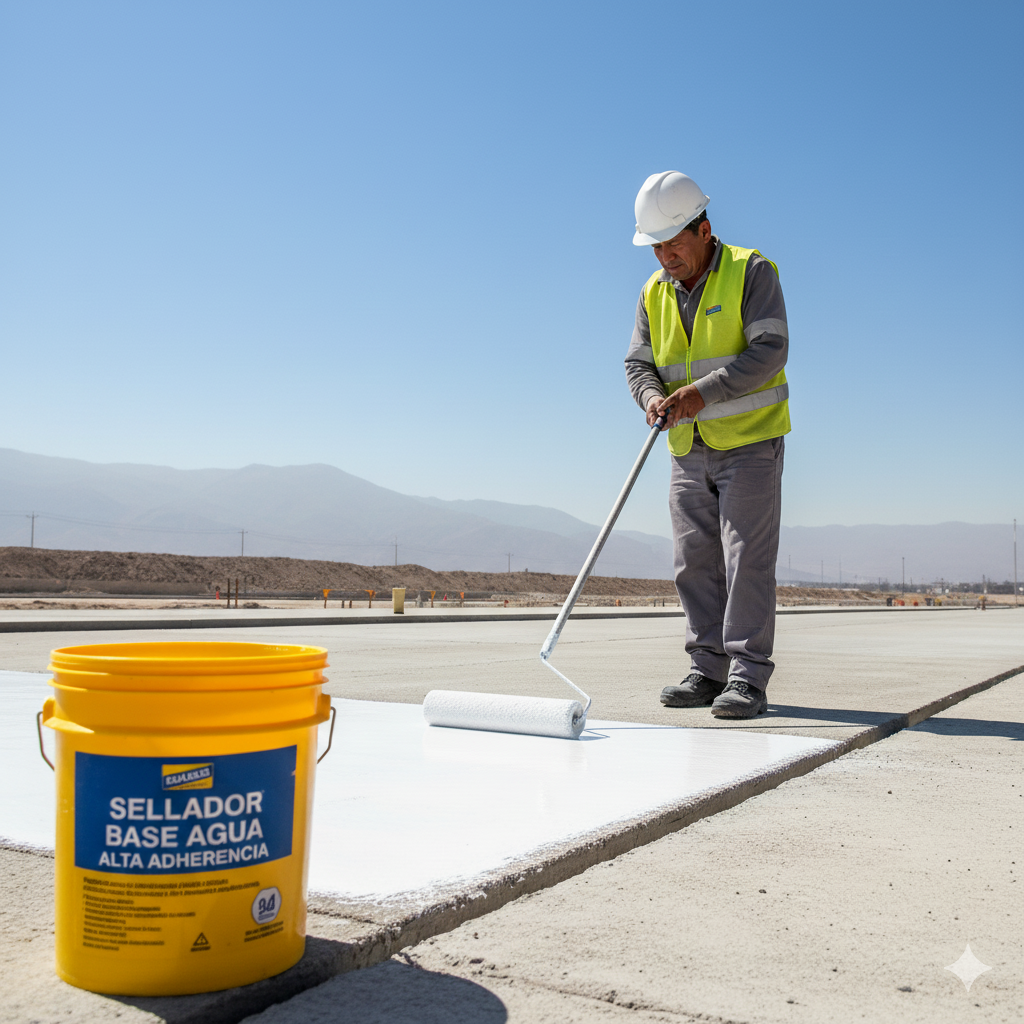 ¡Revolución Verde en Vías! La Pintura Vial Ecológica Sin Solventes, Una Inversión en Durabilidad y Sostenibilidad 4 Primer plano de un balde de pintura vial ecológica sin solventes con sellos de certificación ambiental.