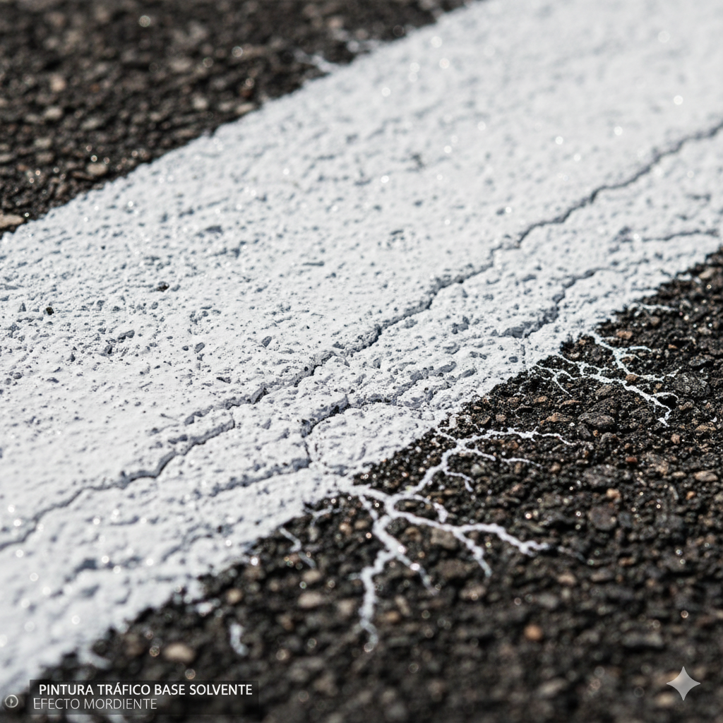 El VALOR Insuperable del Solvente: La Pintura de Tráfico Ideal para Carreteras y Zonas Lluviosas en Arequipa y Lima 2 Pintura de Tráfico Base Solvente demostrando mayor adherencia y durabilidad en una vía de alto tráfico