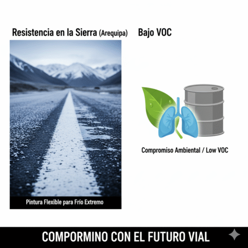 pintura hibrida demarcacion vial ecologia ccimasenalizaciones peru