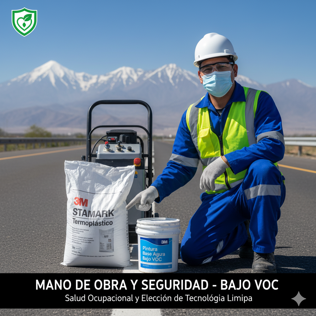 La Batalla de la Demarcación: ¿Línea Líquida Ecológica o Capa Plástica de Larga Vida? 1 pintura vial base agua vs termoplastica ccimasenalizaciones peru