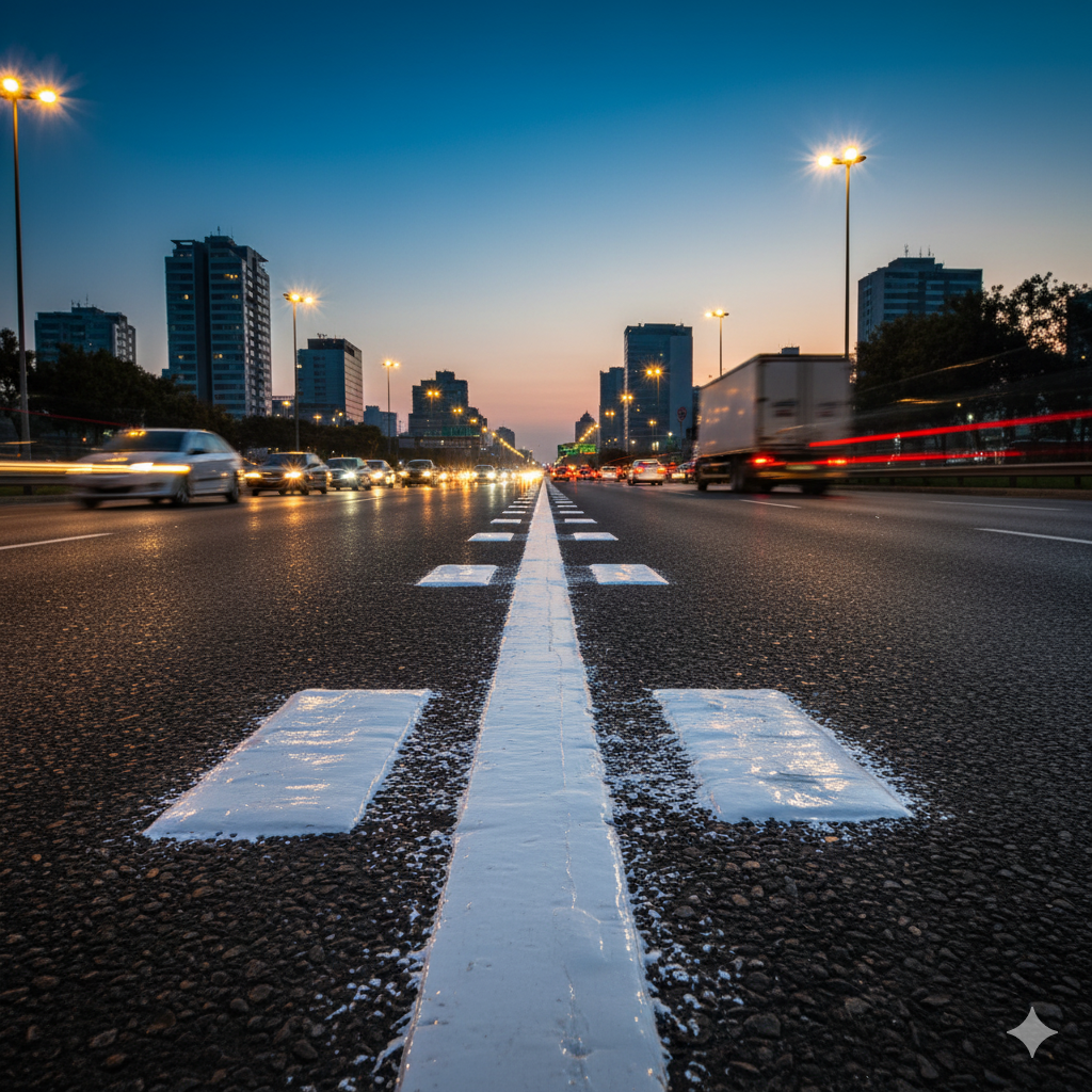 El Secreto de las Carreteras Peruanas: La Fórmula Química que Vence al Sol de Arequipa y la Garúa de Lima. 7 pintura vial resistente clima peru uv ccimasenalizaciones peru