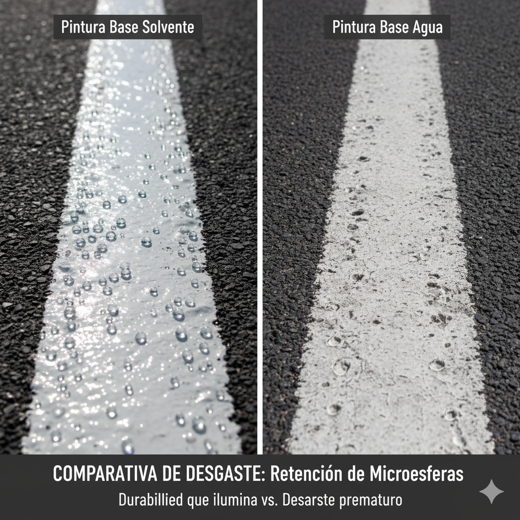 El Brillo que Salva Vidas: Por Qué la Química de la Pintura Define la Seguridad Nocturna en sus Carreteras. 1 reflectividad nocturna pintura vial ccimasenalizaciones peru