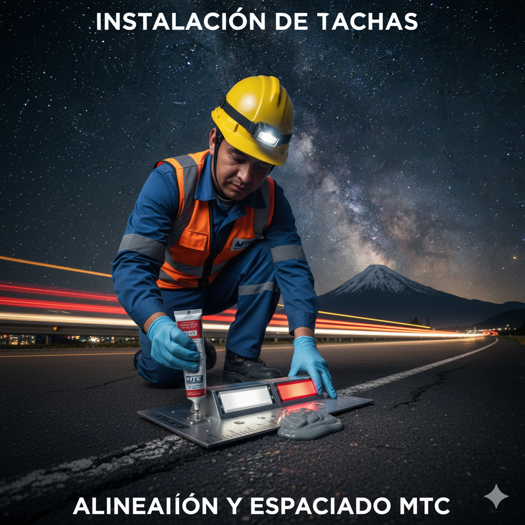 tachas reflectivas bidireccionales uso ccimasenalizaciones peru