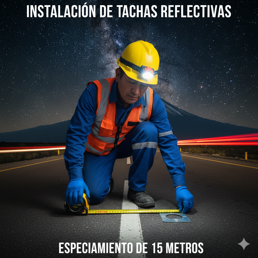 tachas reflectivas peru instalacion paso ccimasenalizaciones peru