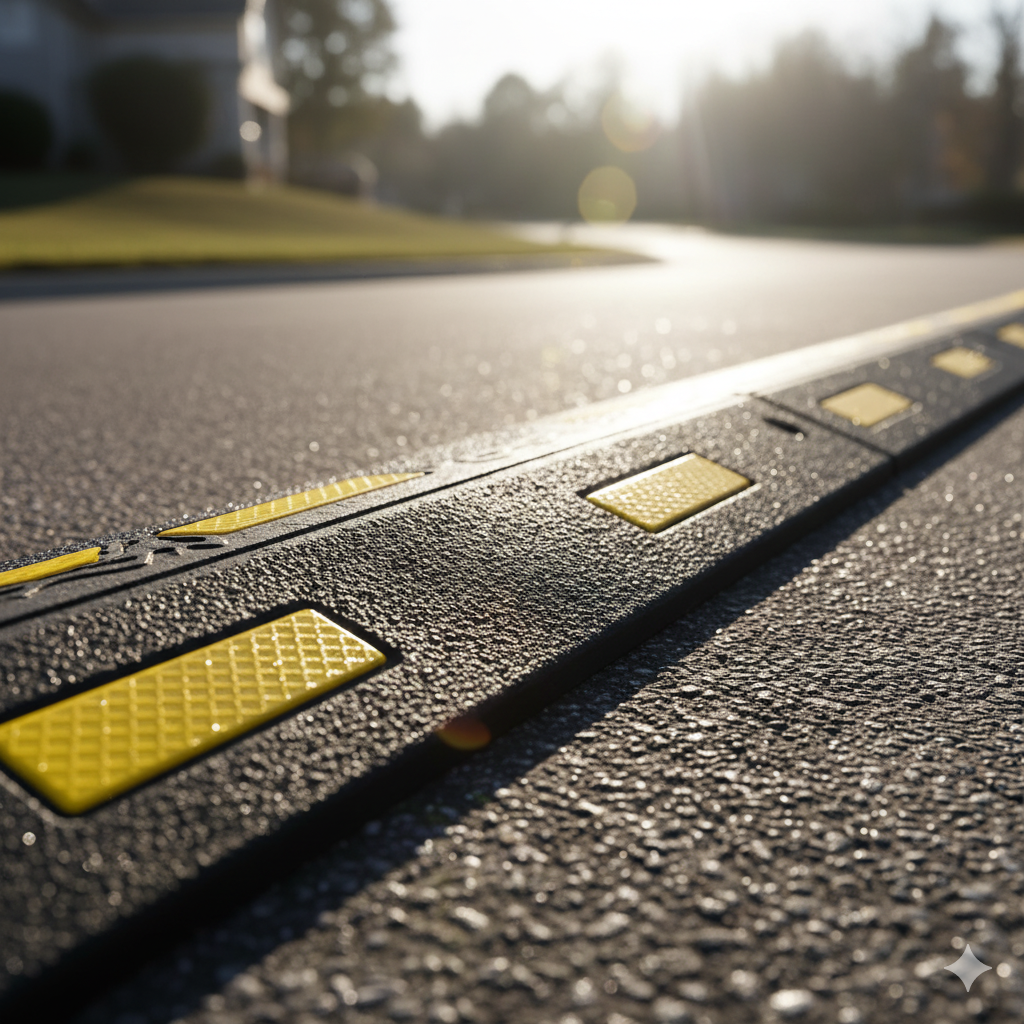 Velocidad Cero en la Puerta del Cole: La Única Medida de Seguridad que Funciona Siempre. 1 tachones reductores en colegios seguridad ccimasenalizaciones peru