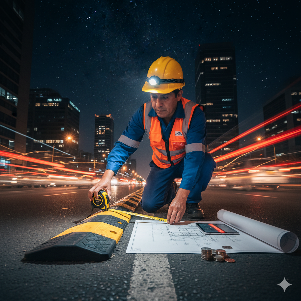 ¿Error o Seguridad? Cómo Unos Centímetros en el Tachón Definen la Legalidad de Tu Obra. 12 tachones viales medidas elegir tamano ccimasenalizaciones peru