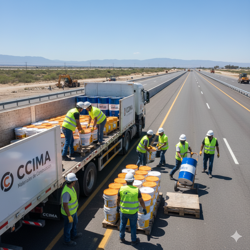 Guía Completa de Compra: Pintura de alto tráfico Easy – Rendimiento, Precio y por qué es Una opción práctica para señalización en interiores y exteriores. 2 Un carro de Ccima con varios galones de pintura de alto tráfico (blanco y amarillo), destacando el stock y la variedad.