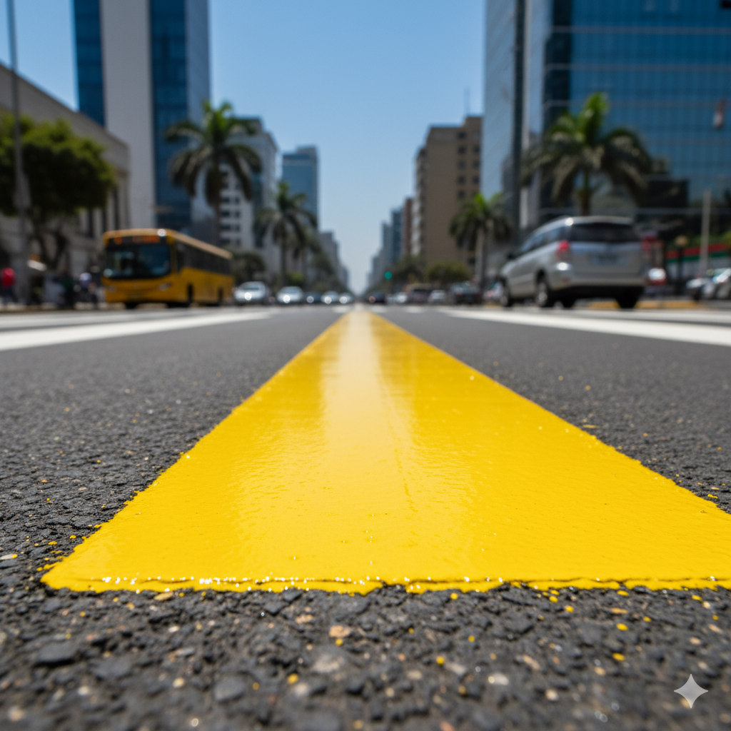 ¡Advertencia y Resistencia! Pintura Alto Tráfico Amarilla: Durabilidad y Visibilidad Garantizada. El color que guía el tránsito urbano e industrial en Lima y Arequipa 10 pintura alto trafico amarilla durabilidad ccimasenalizaciones peru